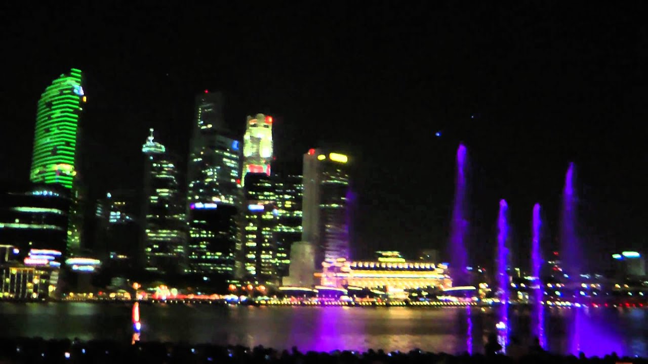 Light and Water Show at Marina Bay Sands Singapore Opening