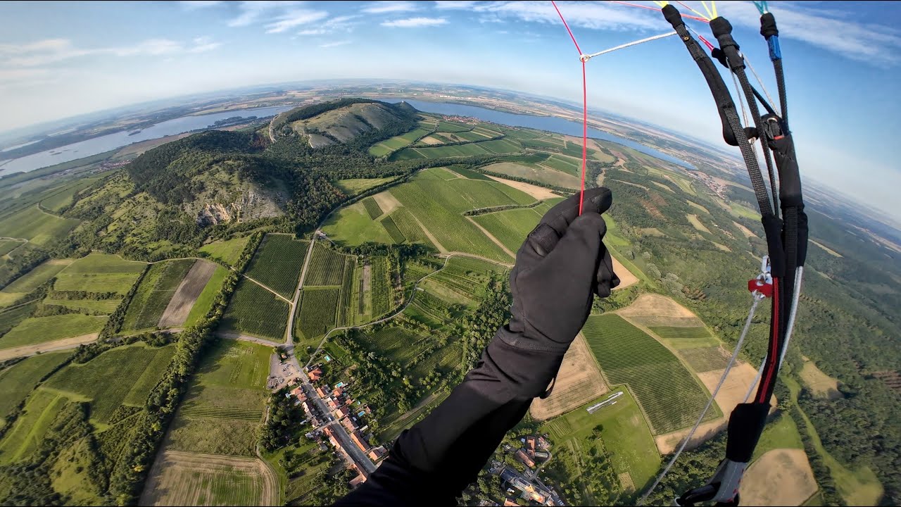 Poprvé z Děvína nad Klentnici - proti větru 7mps