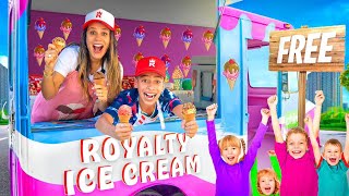 We Opened a FREE Ice Cream Store!!