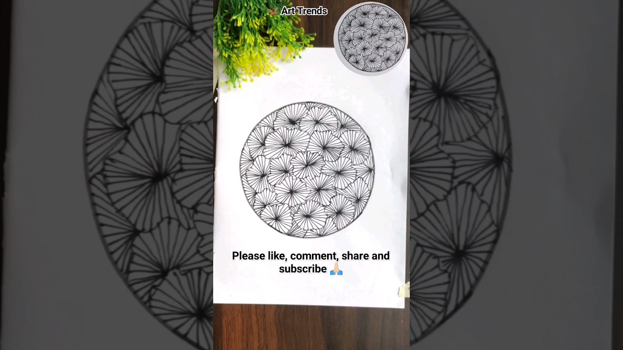 🔥zentangle pattern || speed - up art || 