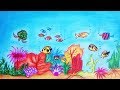 How to draw underwater Scene step by step - Underwater drawing easy