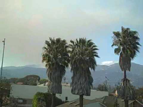 Santa Barbara fire first day---video6 - YouTube