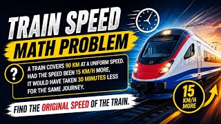 A train covers a distance of 90 km at a uniform speed. If the speed were increased by 15 km/h