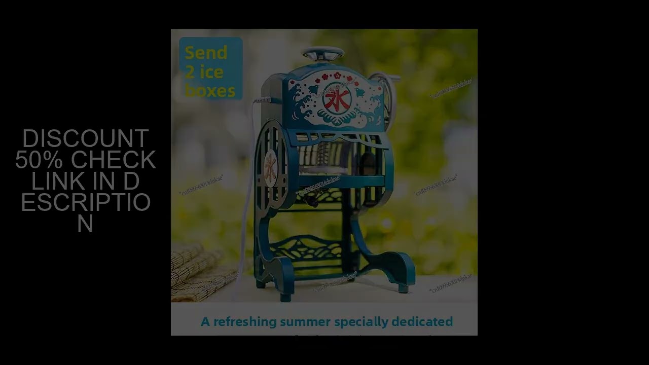 Household Electric Ice Shaver Machine Cotton Snowflake Smoothie Maker with 2 Free Ice Boxes