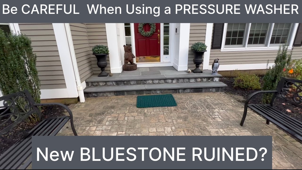 How to Pressure Wash a Bluestone Entryway YouTube