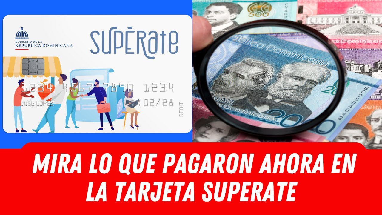 ATENCIÓN BENEFICIARIOS DEL PROGRAMA DE LA TARJETA SUPERATE MIRA QUE ...