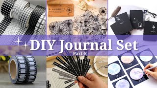 (Part5)DIY JOURNAL SET_ Black journal supplies _How to Make Journal Set at Home