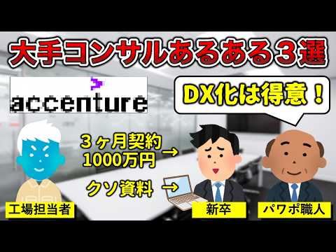 【アク◯ンチュア】コンサルあるある3選【ほぼJTC】