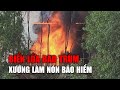 Biển lửa bao trùm xưởng làm nón bảo hiểm ở TP.HCM