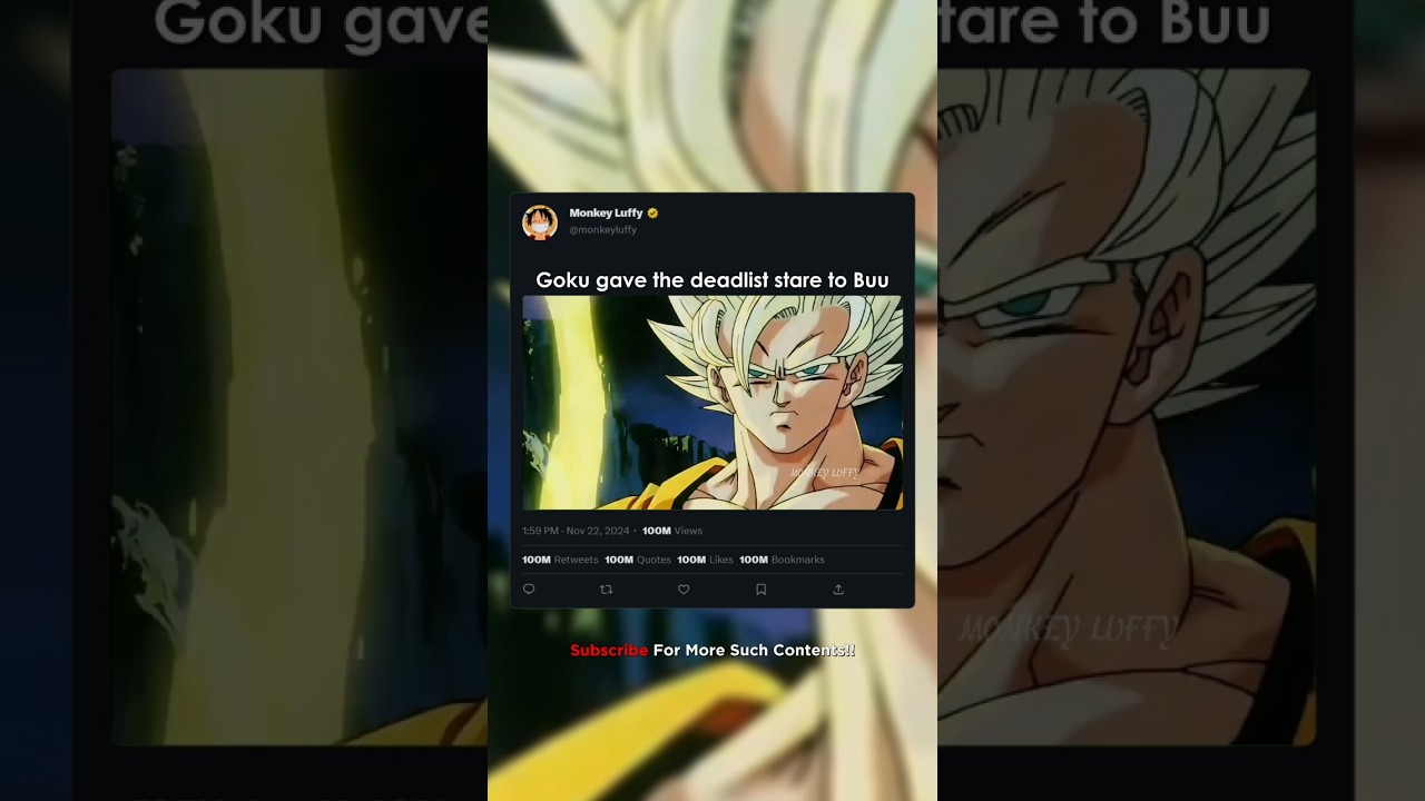 When Goku gave the Scariest Death Stare to Kid Buu 🔥 