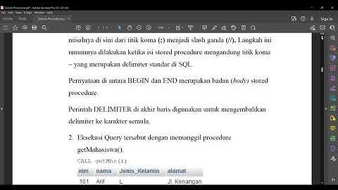 Recording - Pertemuan 10 -  Praktikum Sistem Basis Data - Stored-Procedure