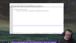 Live Coding with Matt Groves - Episode 38 - Twitch Bot, more User Profile stuff