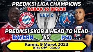 Prediksi Skor Bayern vs PSG 16 Besar Liga Champions | Head to Head Dan Statistik Pertandingan