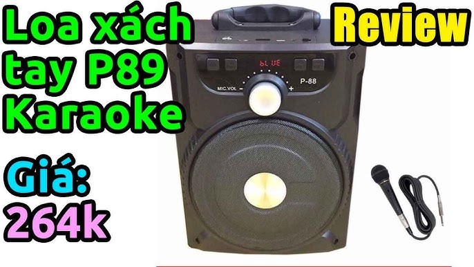 Trên tay loa Bluetooth Karaoke xách tay P89 kèm Micro cực chất ...