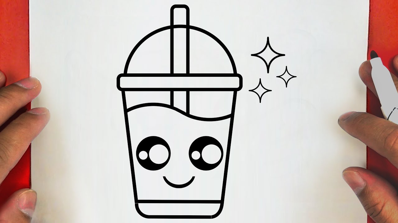 HOW TO DRAW A CUTE DRINK MILK COFFEE ,STEP BY STEP, DRAW Cute things