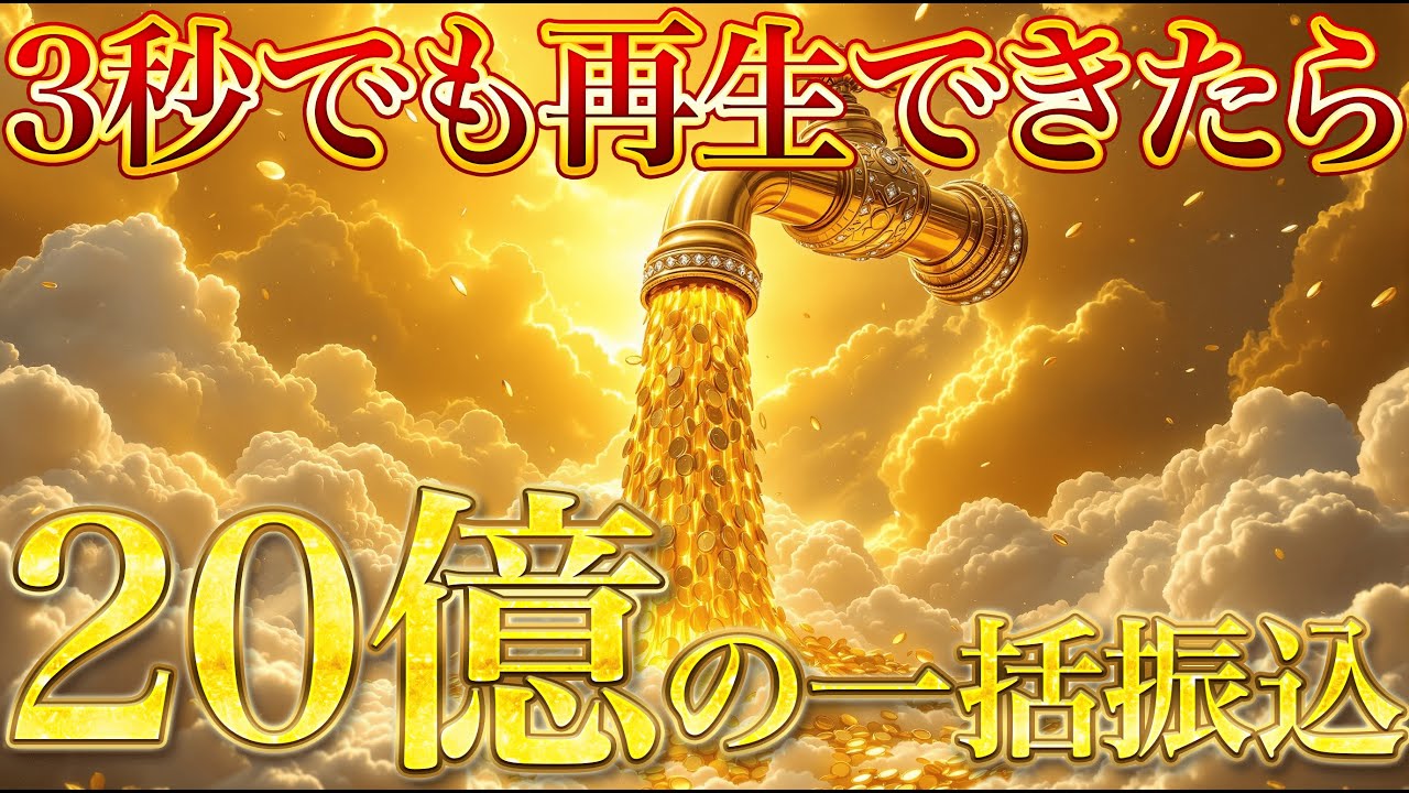 3秒でも再生できたら　20億の一括振込