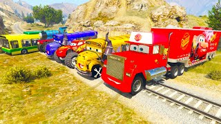 GTA 5 Mack Truck in trouble with Train Spiderman