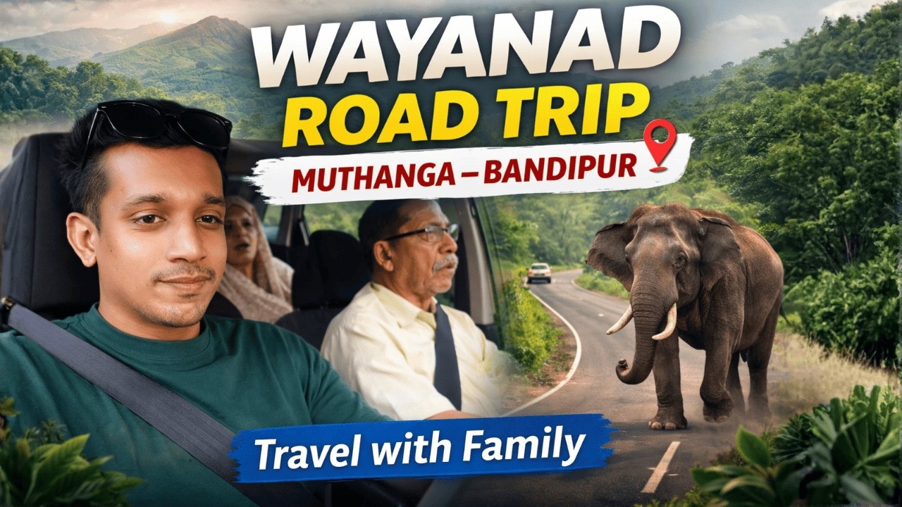 വനത്തിലൂടെ പോയ ഒരു കിടിലൻ യാത്ര 😍🚗 | Wayanad Family Road Trip | Muthanga to Bandipur Forest Drive 🌿🐘
