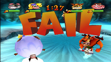 Crash Bash: Road to 200%! Part 16 - MELT PANIC Gem & Crystal! (All Fails Included) F This Level!