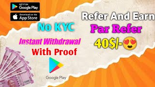 Par Refer 40$/- Best Refer And Earn Apps || New Earning App Today || New Earning App