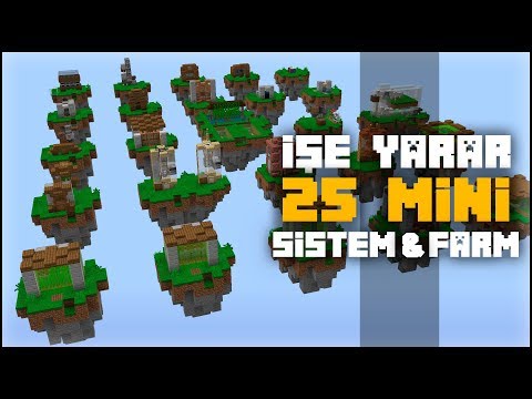 BAŞLANGIÇ SEVİYESİ 25 MİNİ SİSTEM ve FARM !! Minecraft