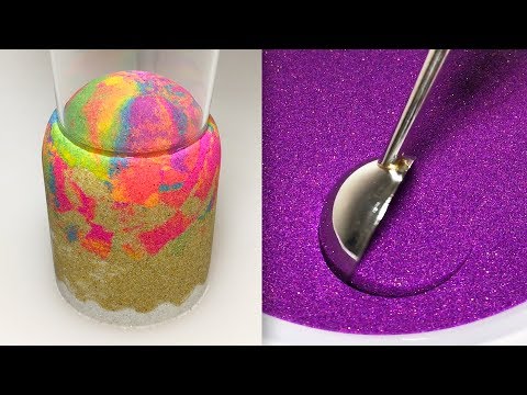 Very Satisfying Video Compilation 81 Kinetic Sand Cutting ASMR 