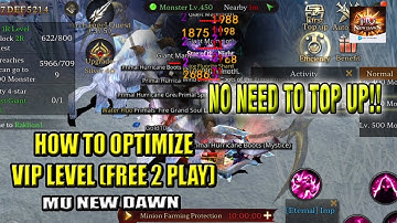 Tips & Tricks to Level VIP Exp (100% Free 2 Play) - MU New Dawn