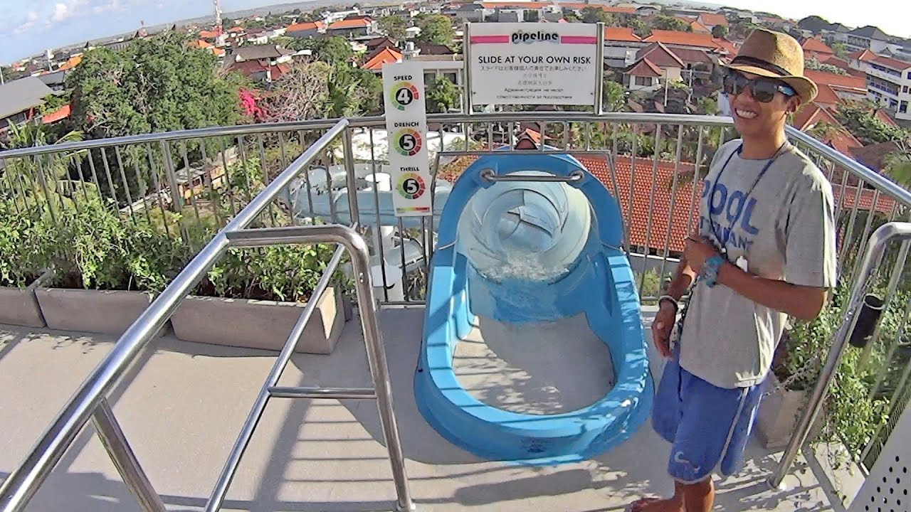 Strange Pipeline Water Slide at Waterbom Bali - YouTube