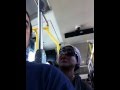 Crazy lady cussing at white people and singing on the bus