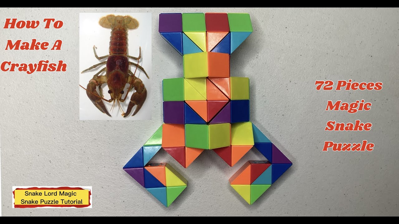スワンプゾンビーズ How To Make A Crayfish - 72 Pieces Magic Snake Puzzle - 魔 尺 72