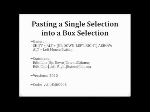 Pasting a Single Selection Into a Box Selection