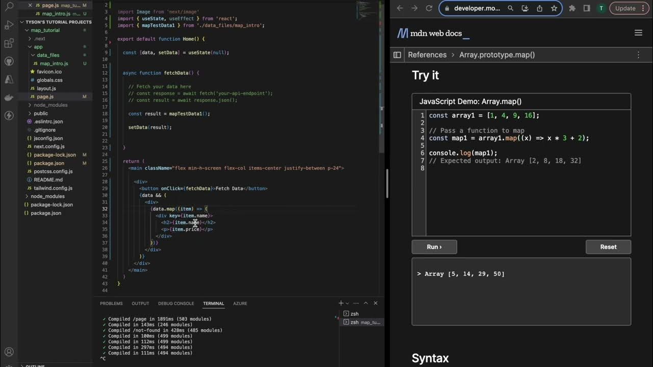 React/Javascript .map function Tutorial Part 1. - YouTube