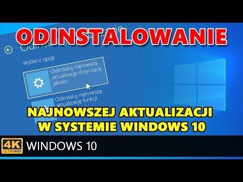 Wideo: Jak Odinstalować Aktualizację Na Komputerze