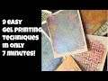 9 Easy Beginnner Gelli Printing Techniques