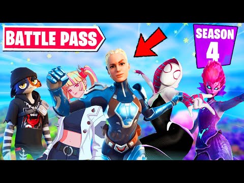 NEW *SEASON 4* BATTLE PASS in Fortnite (reaction)