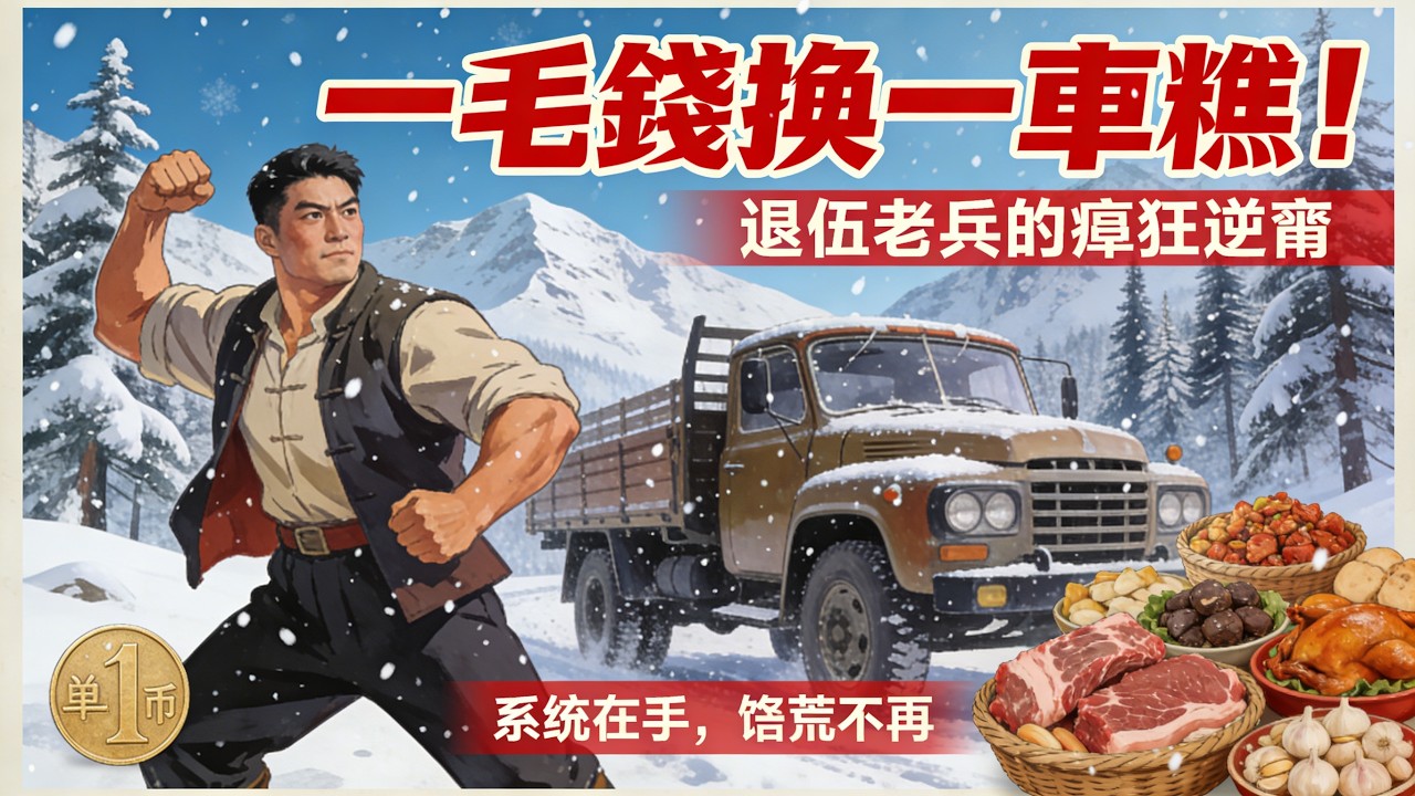 [一口氣看完] 兜裡只剩一毛錢，竟敢開卡車進深山拉野豬？退伍老兵覺醒物資系統：一毛錢換一噸大米！看我如何橫掃饑荒年代，驚呆全場採購員！ | The Dime System | 年代爽文