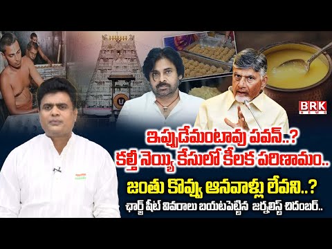 Journalist Chidambar On Tirumala Laddu Ghee Adulteration Case | YS Jagan | BRK News - TV9