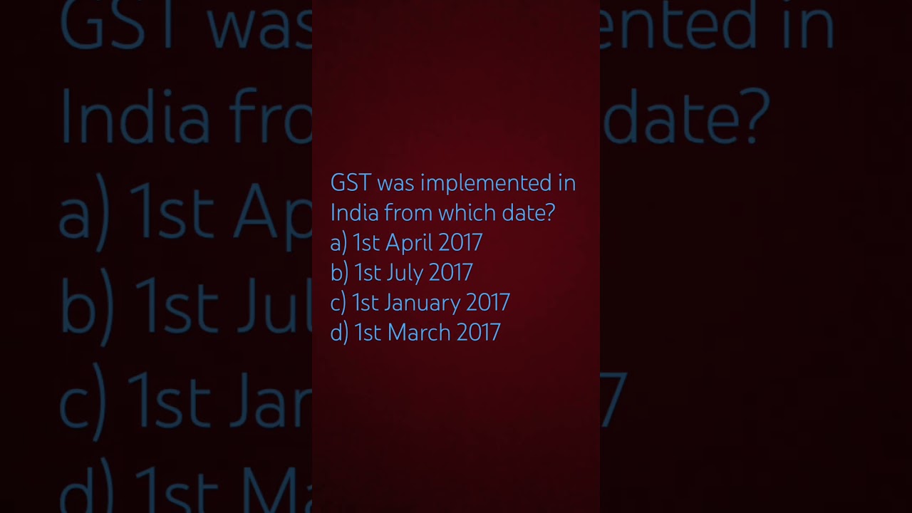 Gst mcq 