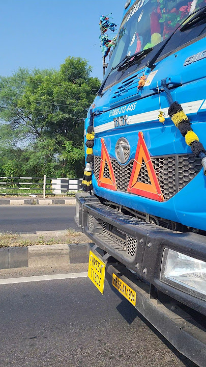 New Blue Color TATA Track With Trailer  #tata