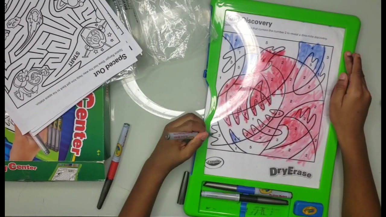 Using My Crayola DryErase Activity Center - YouTube