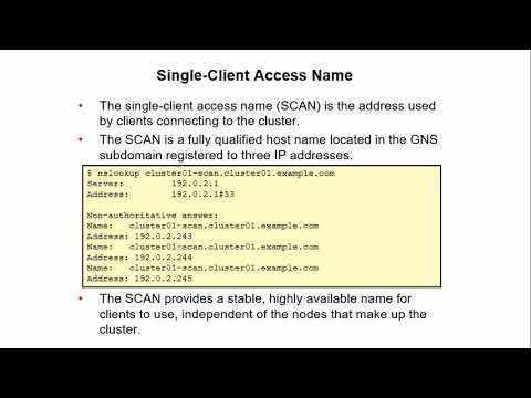 Single-Client Access Name In an Oracle RAC environment