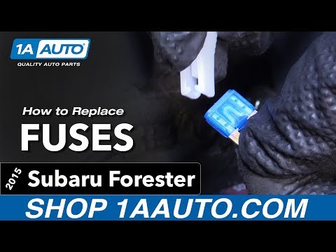 How to Replace Fuses 13-18 Subaru Forester