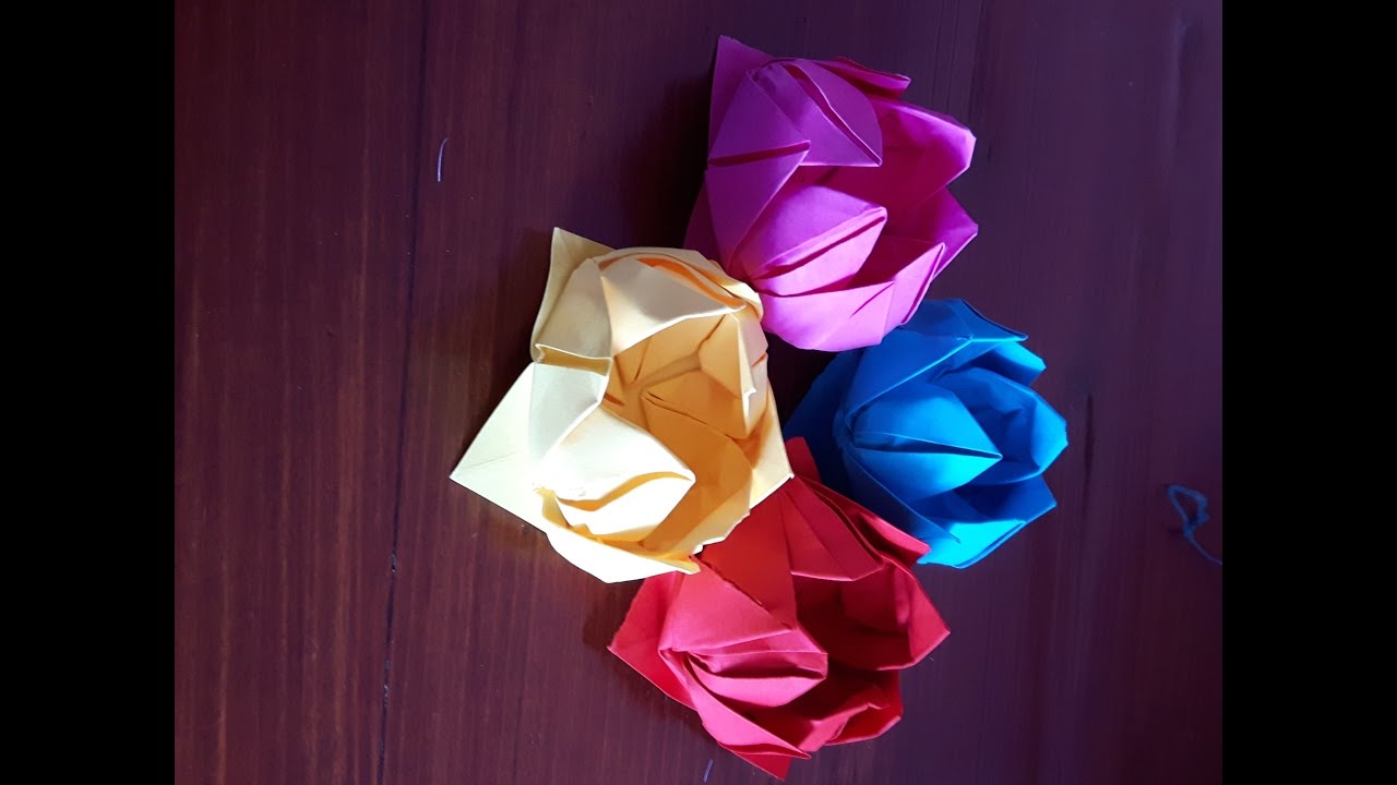 Come fare una ninfea di carta/How to make a paper waterlily! (origami