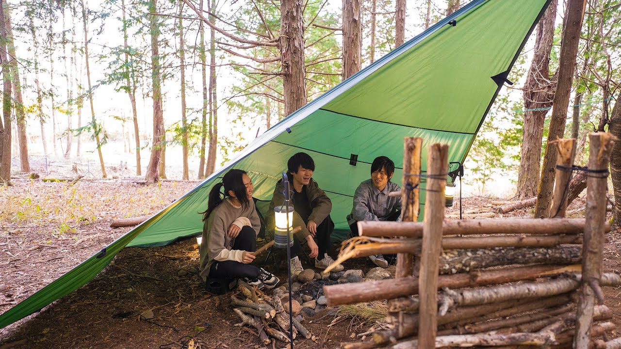 山に自分たちだけのシェルター作ってみた！！