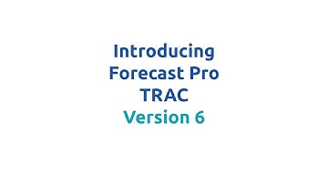 Forecast Pro TRAC Deep Dive