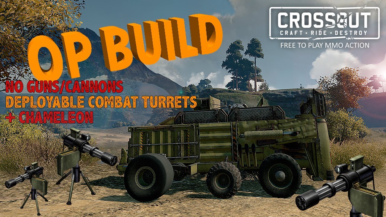 Crossout - No guns/cannons - Deployable turrets & chameleon ✠ Xbox one gameplay