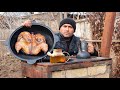 Как готовить сочная табака в казане | chicken in a cauldron | Yashar Bek channel