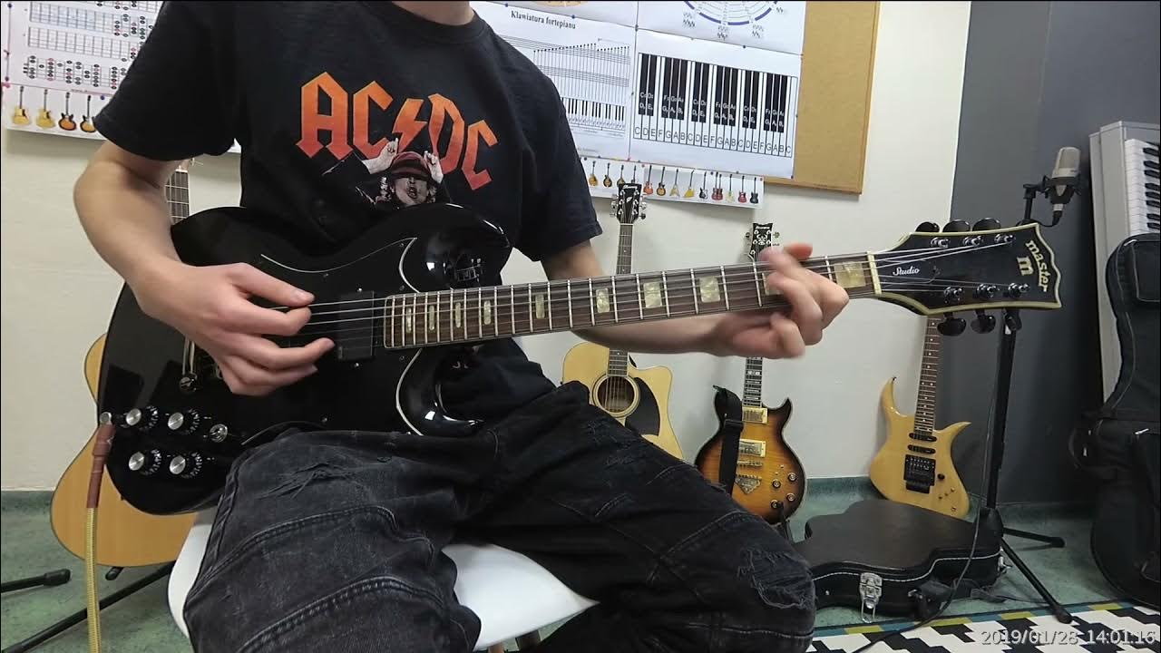 Back in black AC/DC guitar cover (backing track without guitar) Nauka gry na gitarze Warszawa
