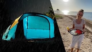 Camping en Famille sur la Plage au Mexique | Pluie et cuisine au Feu de Bois (Vlog 72h avec nous)