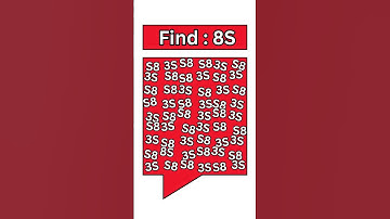 Challenge yourself to spot 8S in 6 seconds #iq #puzzle